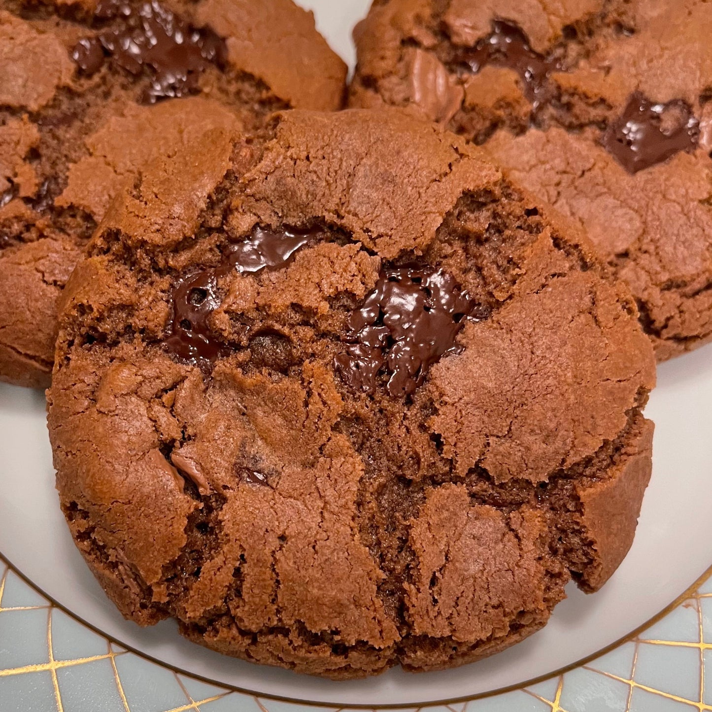 Triple Chocolate Chip Cookies